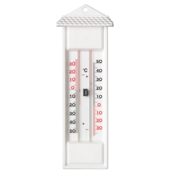 Nature Muurthermometer Min-Max - Thermometer - 3x8x23 cm Wit