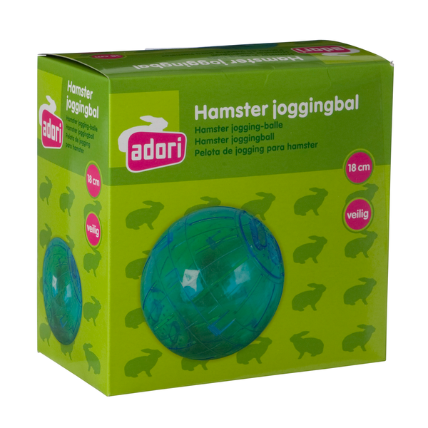 Afbeelding Adori Hamster Joggingbal Plastic M - Speelgoed - 18 cm door Petsplace.nl