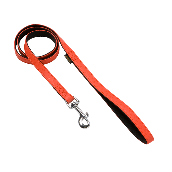 Afbeelding Ploeg Looplijn Artleder 15mm Rood - Hondenriem - 100x1.5 cm door Petsplace.nl