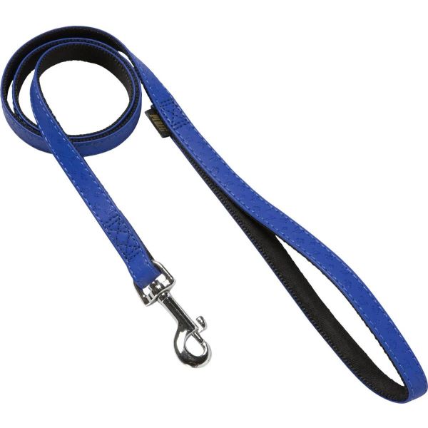 Afbeelding Ploeg Looplijn Artleder 20mm Blauw - Hondenriem - 100x2.0 cm door Petsplace.nl