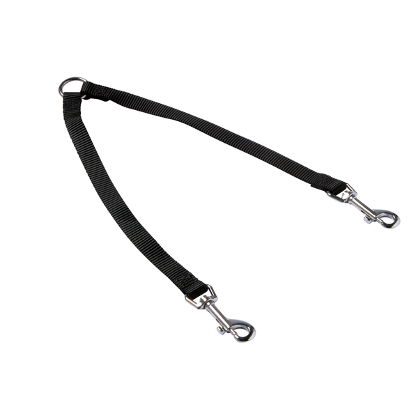 Afbeelding Adori Koppelstel Nylon Zwart - Duo hondenriem - 28x42 cm door Petsplace.nl