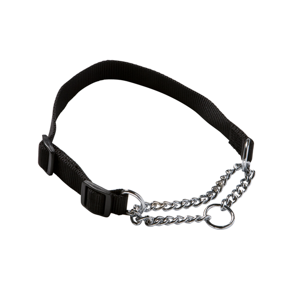 Adori Slipketting Halsband Nylon Zwart - Hondenhalsband - 35-55x2.0 cm