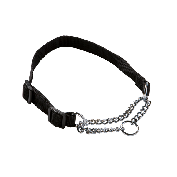 Afbeelding Adori Slipketting Halsband Nylon Zwart - Hondenhalsband - 35-55x2.0 cm door Petsplace.nl