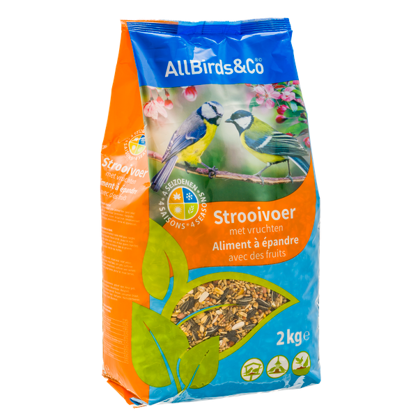 Afbeelding Allbirds&Co Strooivoer Met - Voer - Fruit door Petsplace.nl