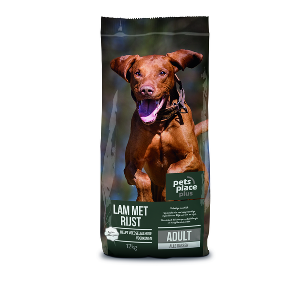 Afbeelding Pets Place Plus Hond Adult Lam - Hondenvoer - 12 kg door Petsplace.nl