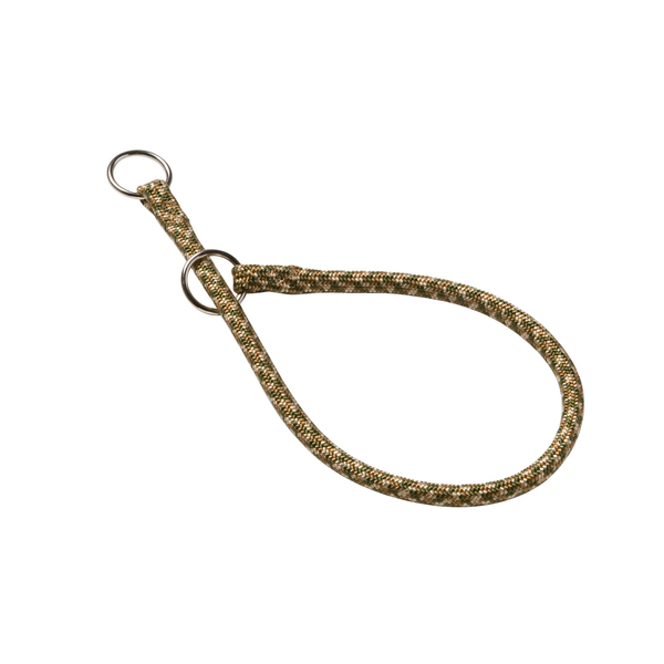 Adori Halsband Nylon Rond Groen&Beige - Hondenhalsband - 45x0.8 cm