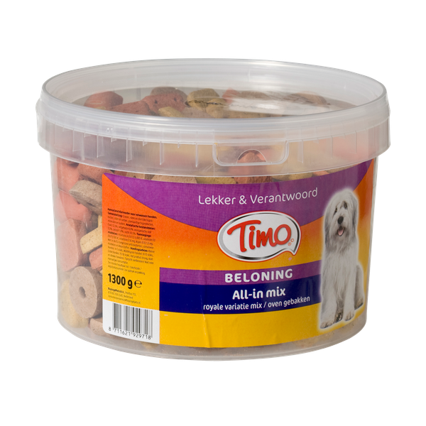 Afbeelding Timo Koekjes All-In Mix Emmer - Hondensnacks - Mix 1.3 kg door Petsplace.nl