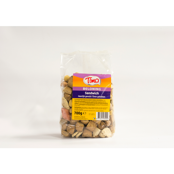 Afbeelding Timo Koekjes Sandwich Mix - Hondensnacks - 700 g door Petsplace.nl