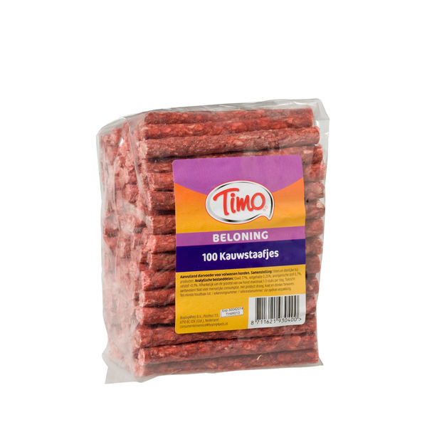 Afbeelding Timo Kauwstaafjes Munchy 10 cm - Hondensnacks - 100 stuks door Petsplace.nl