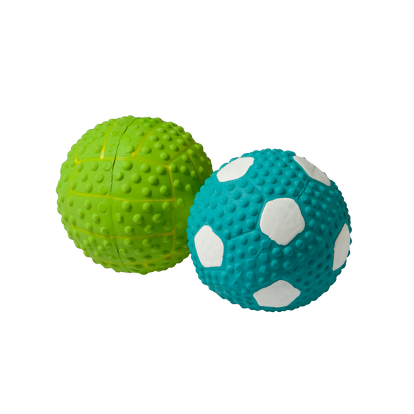 Adori Latex Toy Bal Met Pieper Hondenspeelgoed 9.5 cm Assorti