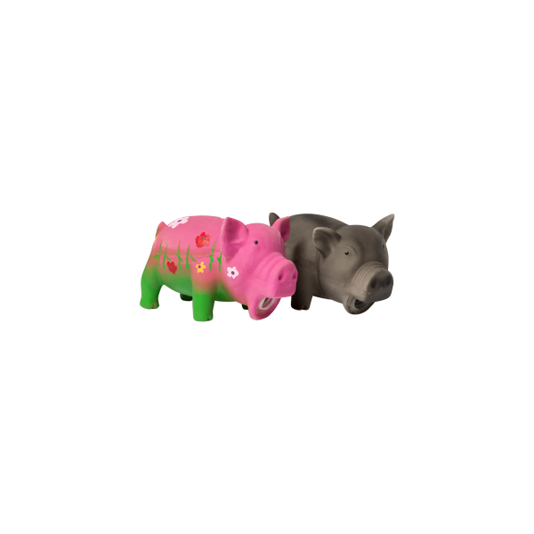 Adori Latex Toy Varken Met Pieper - Hondenspeelgoed - 16 cm Multi-Color Assorti
