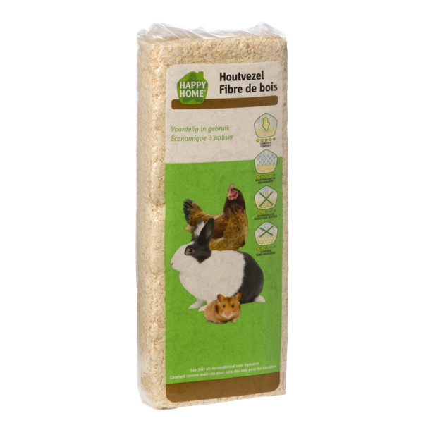 Afbeelding Happy Home Houtvezel - Bodembedekking - 1 kg door Petsplace.nl