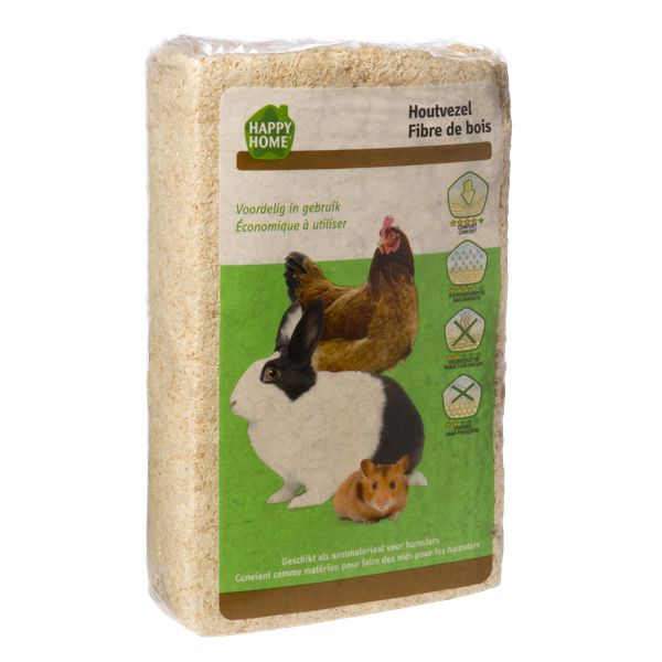 Afbeelding Happy Home Houtvezel - Bodembedekking - 2.5 kg door Petsplace.nl