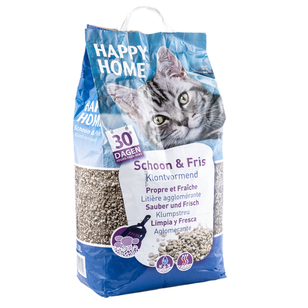 Afbeelding Happy Home Clumping Clean - Kattenbakvulling - 20 l door Petsplace.nl