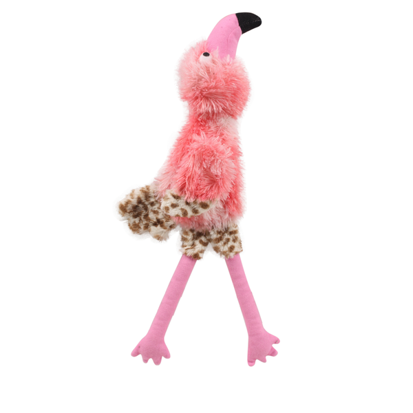 Adori Speeltje Skinny Flamingo Met Piep - Hondenspeelgoed - 51 cm Assorti
