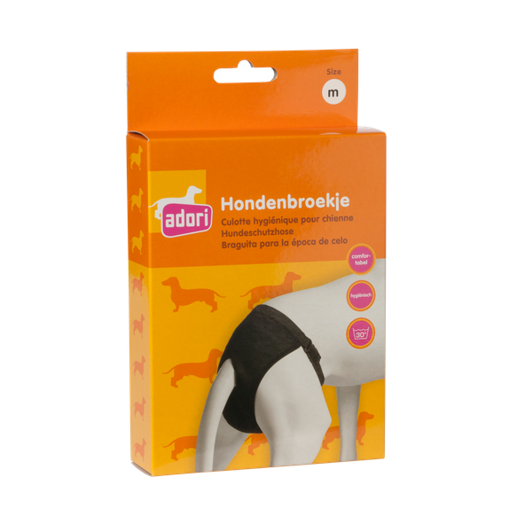 Afbeelding Adori Hondenbroek Luxe Zwart - Hondenloopsheid - Medium door Petsplace.nl