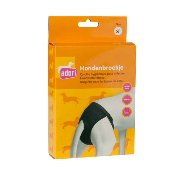 Afbeelding Adori Hondenbroek Luxe Zwart - Hondenloopsheid - Xlarge door Petsplace.nl