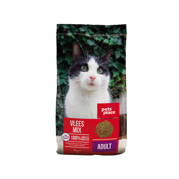 Afbeelding Pets Place Kat Adult Vleesmix - Kattenvoer - 4 kg door Petsplace.nl