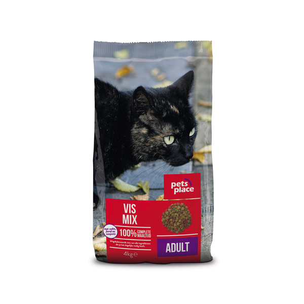 Afbeelding Pets Place Kat Adult Vismix - Kattenvoer - 4 kg door Petsplace.nl