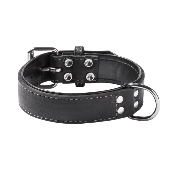 Adori Halsband Vetleer Zwart - Hondenhalsband - 50x2.5 cm