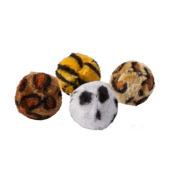 Adori Speeltje Bal Dierenprint - Kattenspeelgoed - 4 cm Assorti