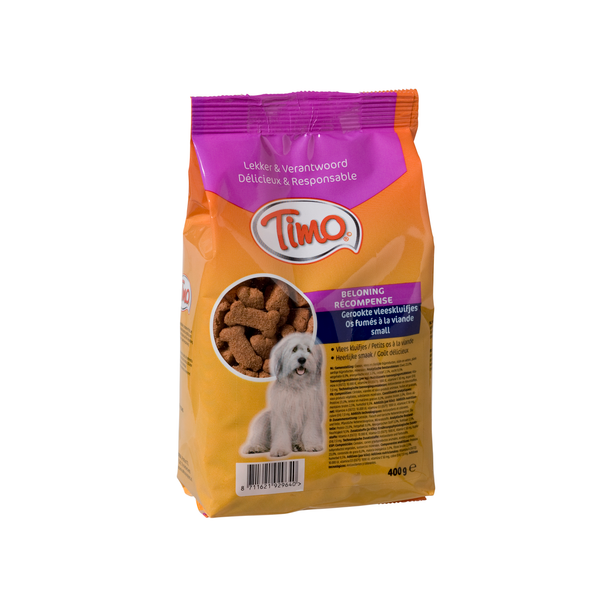 Afbeelding Timo Koekjes Gerookte Vleeskluifjes - Hondensnacks - 700 g door Petsplace.nl