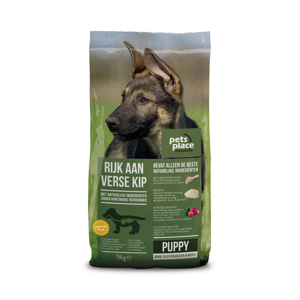 Pets Place Naturals Puppy Large Breed Kip - Hondenvoer - 5 kg