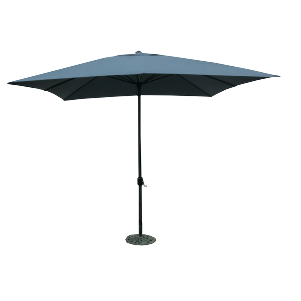 Geen Merk Parasol Aluminium Vierkant - Tuinmeubelen - 3x3 m Antraciet