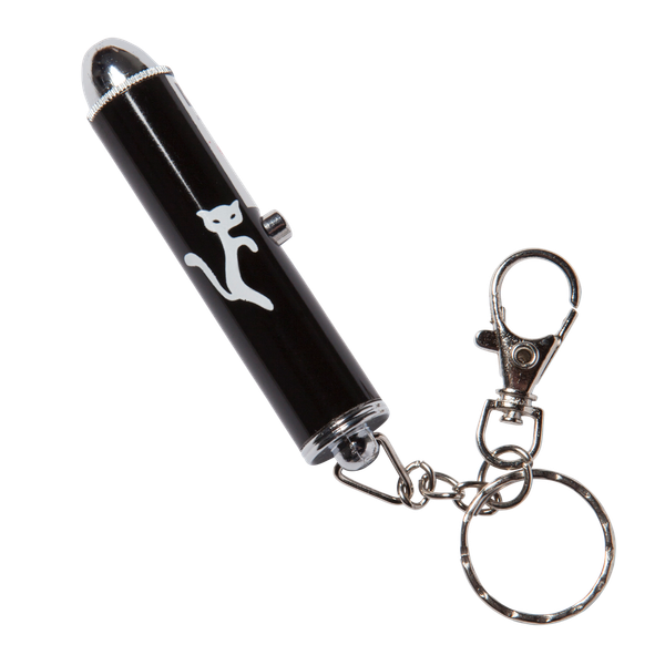 Afbeelding Adori Led-Pointer Met Kat Motief - Kattenspeelgoed - Zwart per stuk door Petsplace.nl