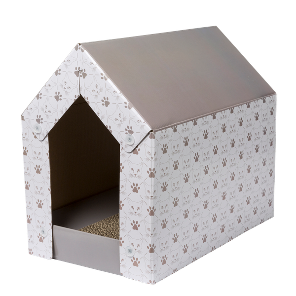 Afbeelding Adori Kattenhuis Met Krab-Bed - Krabpaal - 40x25x36 cm door Petsplace.nl