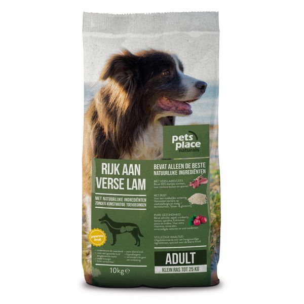 Pets Place Naturals Adult Small Breed Lam - Hondenvoer - 10 kg