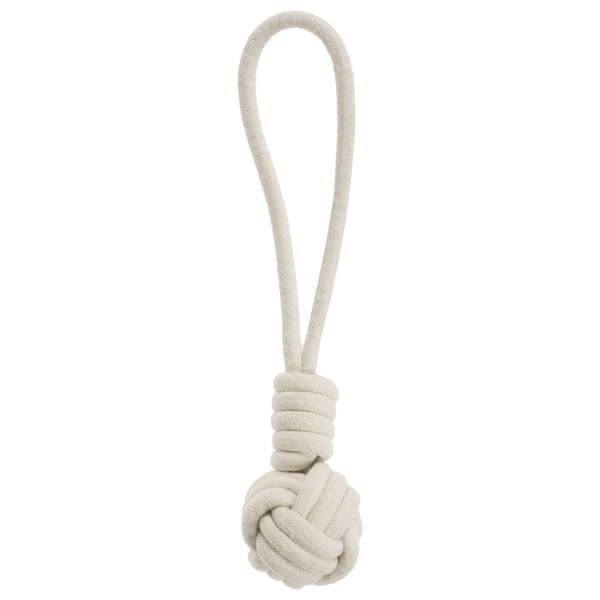 Afbeelding Adori Flostouw Katoen Wit - Hondenspeelgoed - 35.5 cm door Petsplace.nl