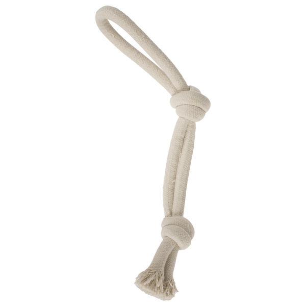 Afbeelding Adori Flostouw Katoen Wit - Hondenspeelgoed - 40 cm door Petsplace.nl