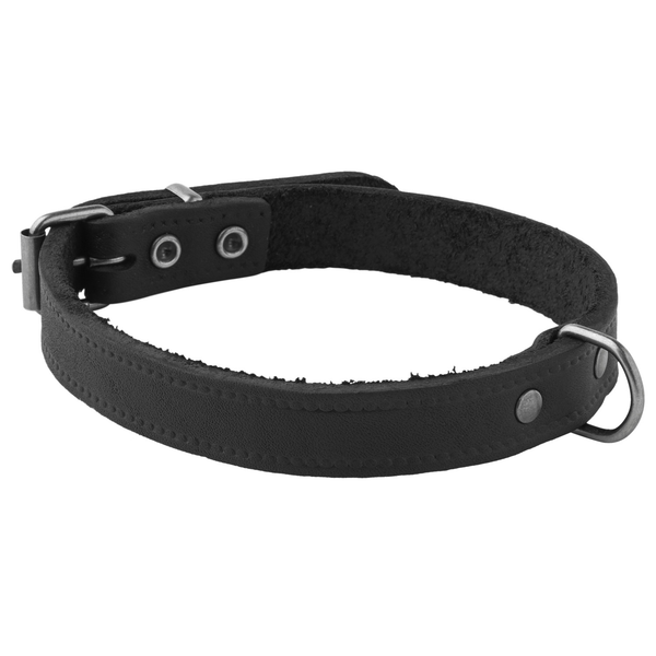 Afbeelding Adori Halsband Vetleder Met Print Zwart - Hondenhalsband - 14mmx35 cm door Petsplace.nl