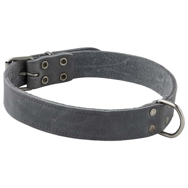 Afbeelding Adori Halsband Vetleder Met Print Grijs - Hondenhalsband - 30mmx60 cm door Petsplace.nl