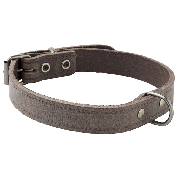 Afbeelding Adori Halsband Vintage Leder Geniet Bruin - Hondenhalsband - 16mmx40 cm door Petsplace.nl