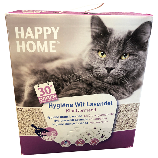 Afbeelding Happy Home Hygiëne Wit Lavendel - Kattenbakvulling - Wit door Petsplace.nl