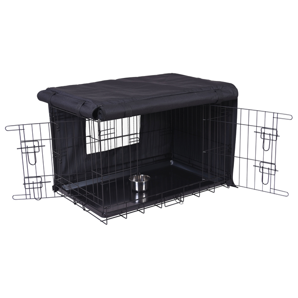 Afbeelding Adori Bench Hoes Zwart - Hondenbench - 62x47x51 cm door Petsplace.nl