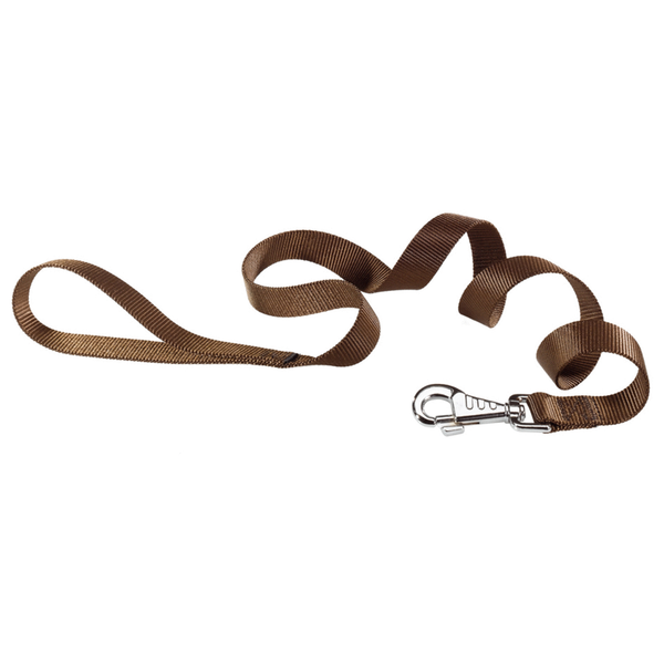 Afbeelding Adori Looplijn Nylon Bruin - Hondenriem - 120x2.5 cm door Petsplace.nl