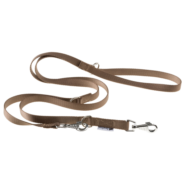Afbeelding Adori Traininglijn Nylon Bruin - Hondenriem - 200x1.5 cm door Petsplace.nl