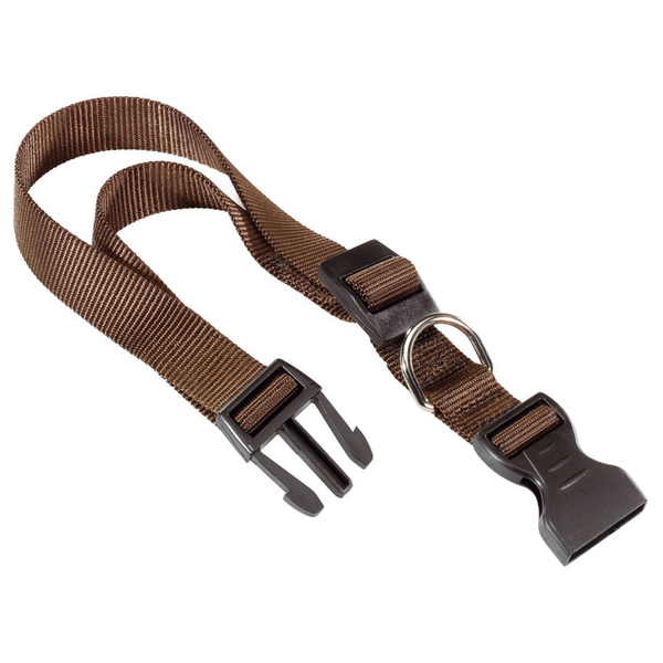 Afbeelding Adori Klikhalsband Nylon Bruin - Hondenhalsband - 23-33x1.0 cm door Petsplace.nl
