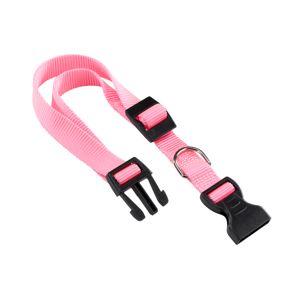 Afbeelding Adori Klikhalsband Nylon Roze - Hondenhalsband - 30-44x1.5 cm door Petsplace.nl