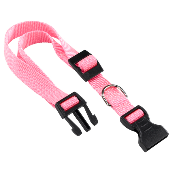 Afbeelding Adori Klikhalsband Nylon Roze - Hondenhalsband - 18-25x1.0 cm door Petsplace.nl