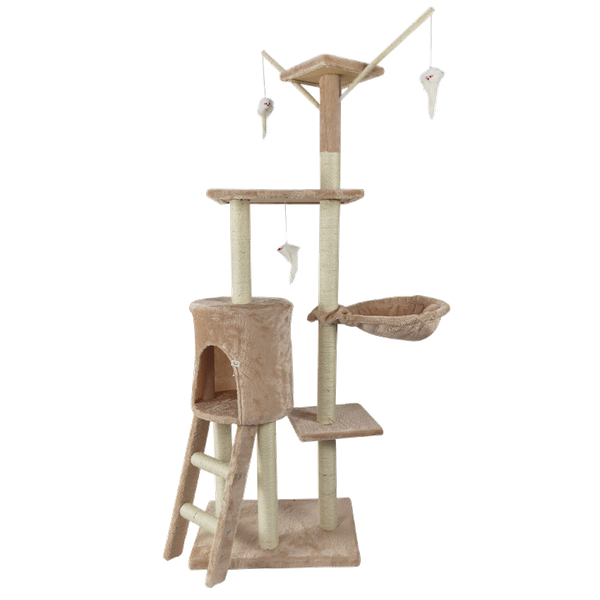Afbeelding Homestyle Budget Krabpaal Pebbles 50x35x138 cm - Krabpaal - Beige door Petsplace.nl