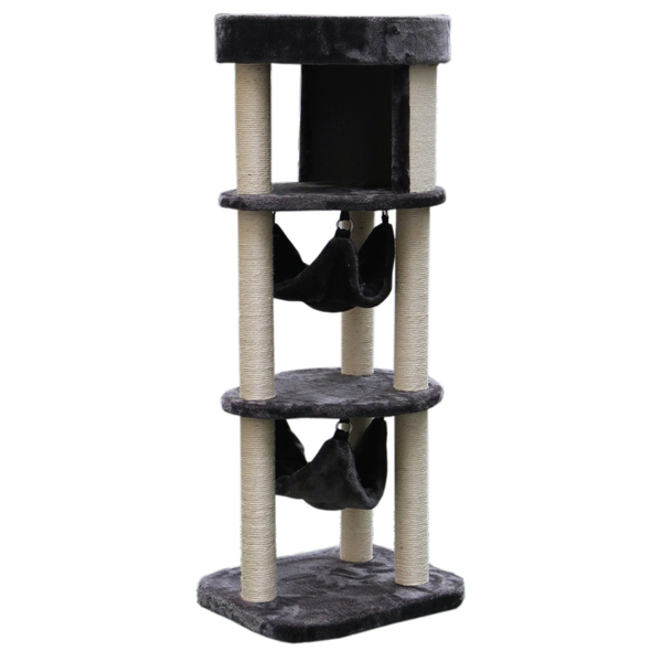 Afbeelding Adori Krabpaal Pip - Krabpaal - 50x40x129 cm Grijs Wit door Petsplace.nl