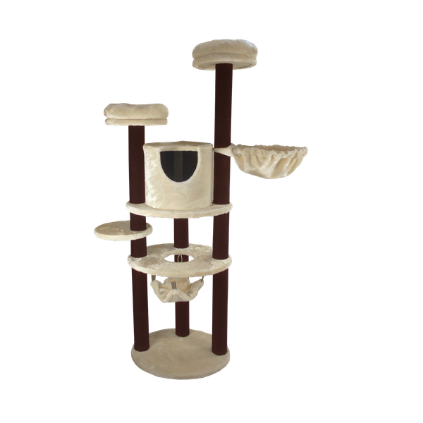 Afbeelding Adori Krabpaal Bolero - Krabpaal - 60x48x180 cm Wit door Petsplace.nl