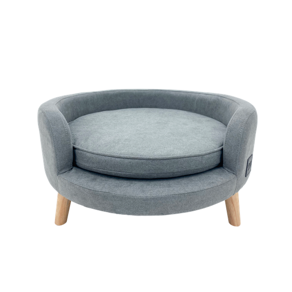 Afbeelding Adori Hondensofa Sienna Rond - Hondenbank - Ø 66 cm Grijs door Petsplace.nl