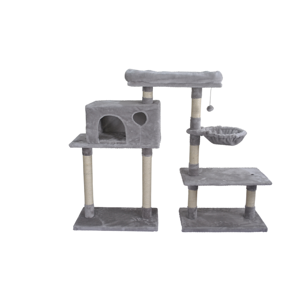 Afbeelding Adori Krabpaal Kingsley 3 In 1 - Krabpaal - 70x60x112 cm Grijs door Petsplace.nl