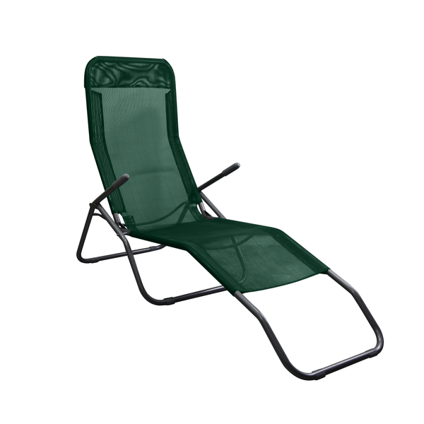 Afbeelding Bestgarden Ligstoel Rocking - Tuinmeubelen - 145x58x98 cm Donkergroen per stuk door Petsplace.nl