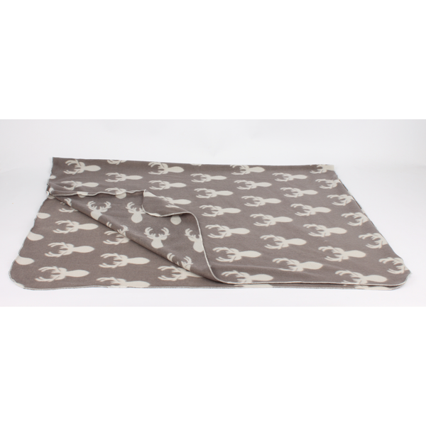 Afbeelding Adori Fleece Deken Met Print - Hondendeken - 140x100 cm Grijs Kerst door Petsplace.nl